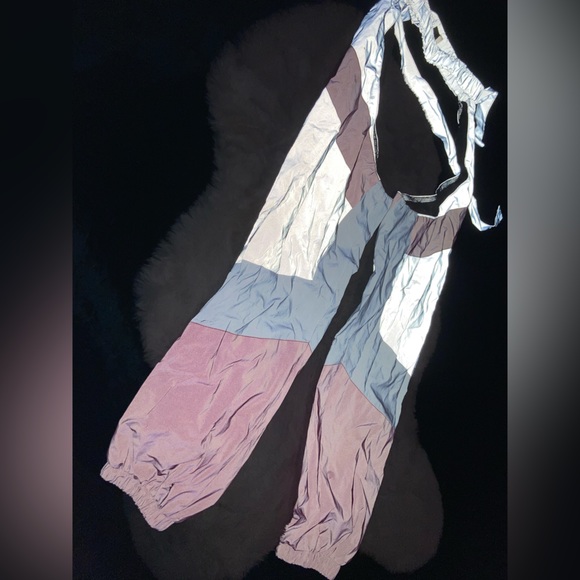 SOLD on Depop - iHeartRaves Now You See Me Pink Reflective Chaps - Picture 2 of 8